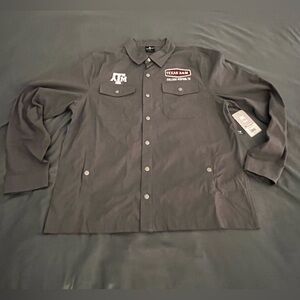 Texas A&M NCAA college station button down shirt New